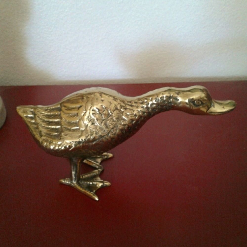 BRASS DUCK 8X4X3" Home Decor